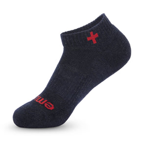 A picture of Emuaid Ionic Silver Socks with red logo